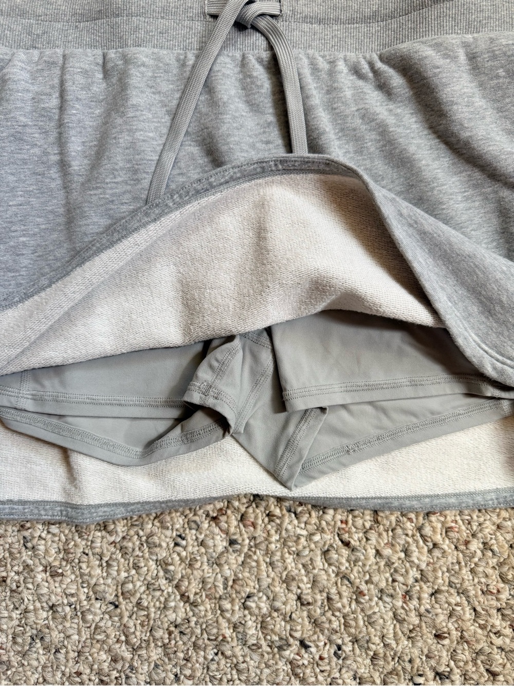 JoyLab French Terry High-Rise Skirt / Skort | Heather Gray | Size XL - Picture 5 of 6